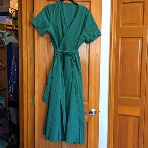 Linen wrap dress